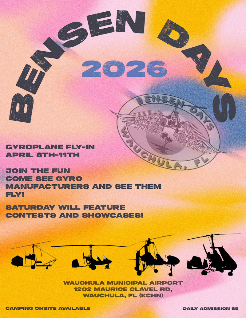 Bensen Days World Class Rotary Wing Fly In